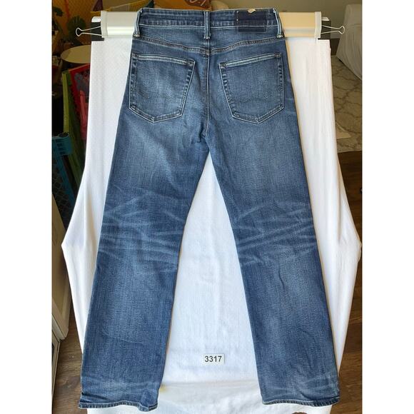 American Eagle Outfitters Men Waxed denim Straight Leg Jeans size 28 x 30, Blue - Picture 12 of 12